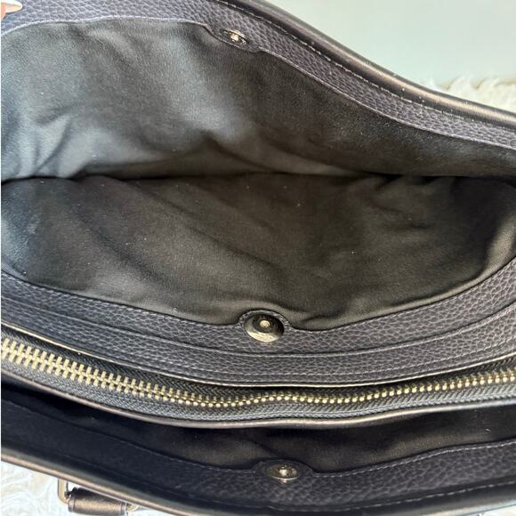 Coach BOND F72308 Black Leather Briefcase w/ Crossbody Strap - Picture 11 of 12